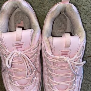 Women’s pink Filas